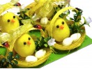 Великодній декор "Курча у кошику", висота 5см